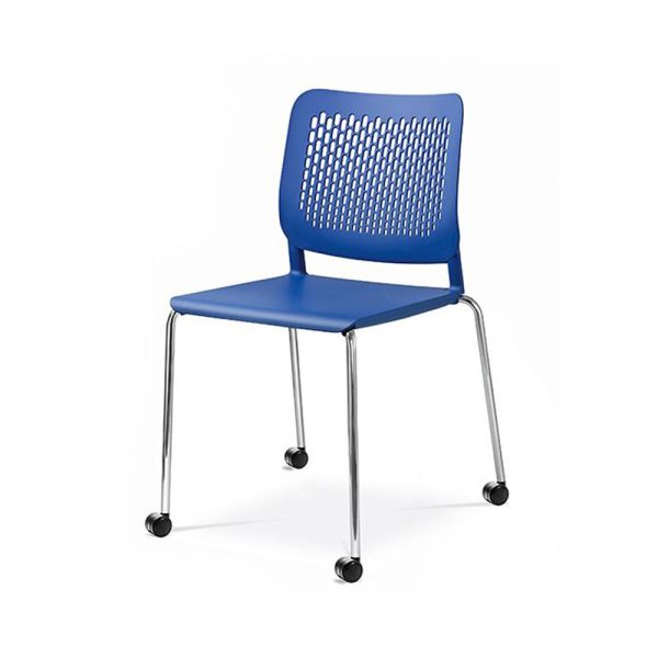 Narbutas Wait tuoli kromatut jalat pyörillä istuinverhoiltu - Image 4