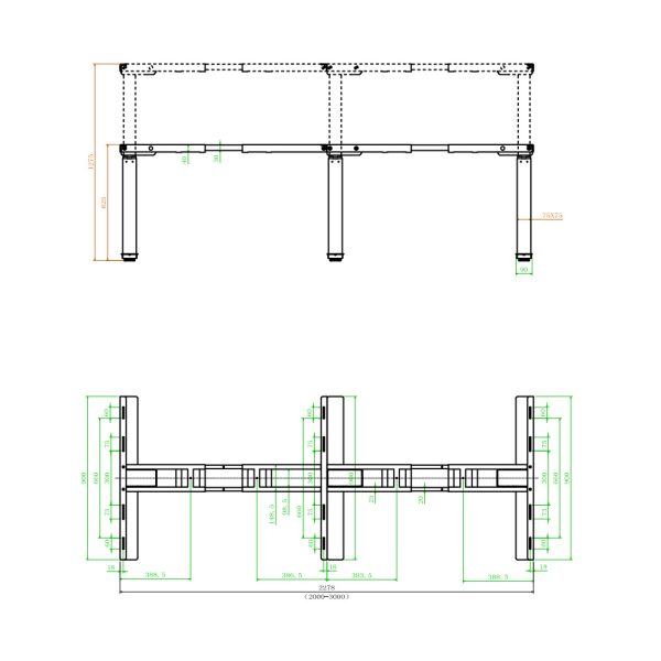 SELECTed Scopic 3SQ-U-180 sähköpöydän runko - Image 5