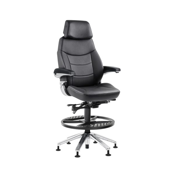 Svenstol S5 Counter korkea valvomotuoli nahka - Image 3