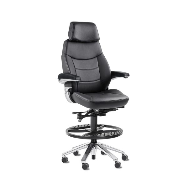 Svenstol S5 Counter korkea valvomotuoli nahka