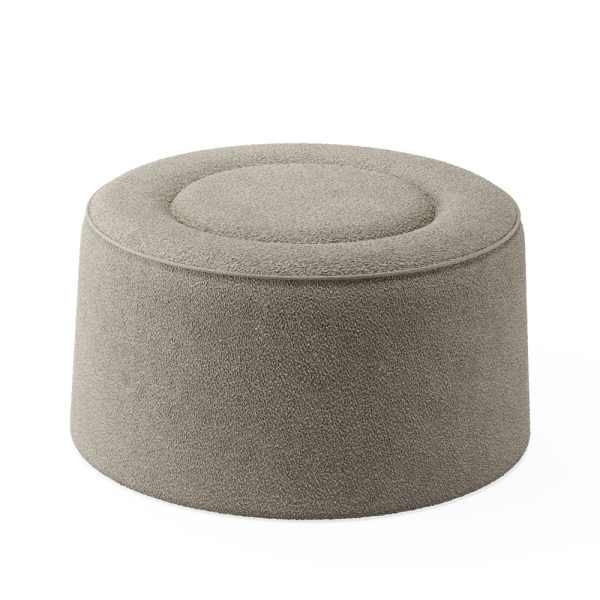 Woud Praline Pouf Ø78 pyöreä istuinrahi Natural Bouclé
