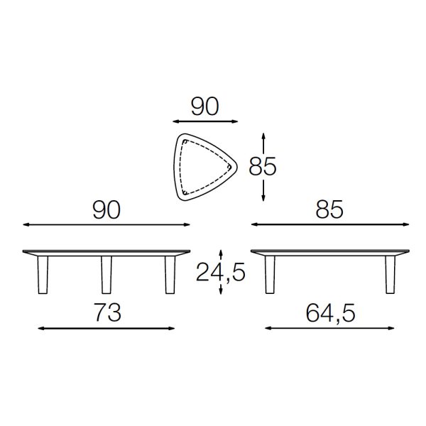 Diemme Bread BRT 90x85 sohvapöytä - Image 3
