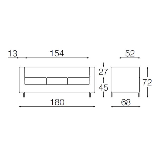 Diemme Hall HADV3 3-istuttava sohva - Image 4