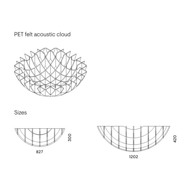 Narbutas Acoustic Artwork Cloud akustinen kattoelementti - Image 3