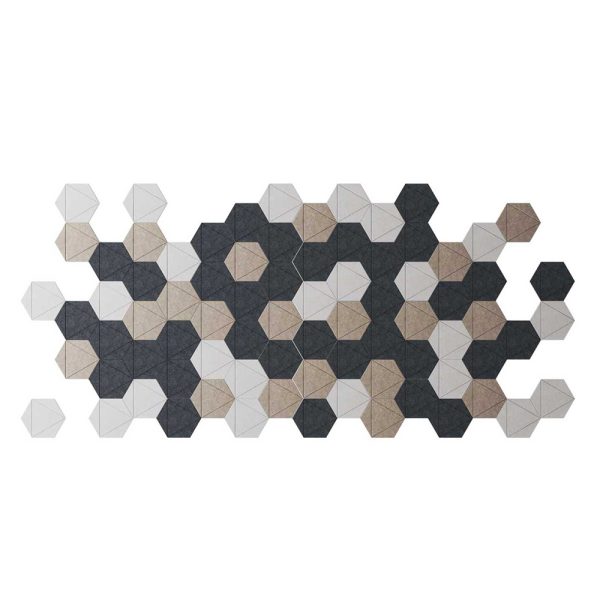 Narbutas Acoustic Artwork Tiles Hexagon akustoiva seinäpaneeli (3 kpl) - Image 6