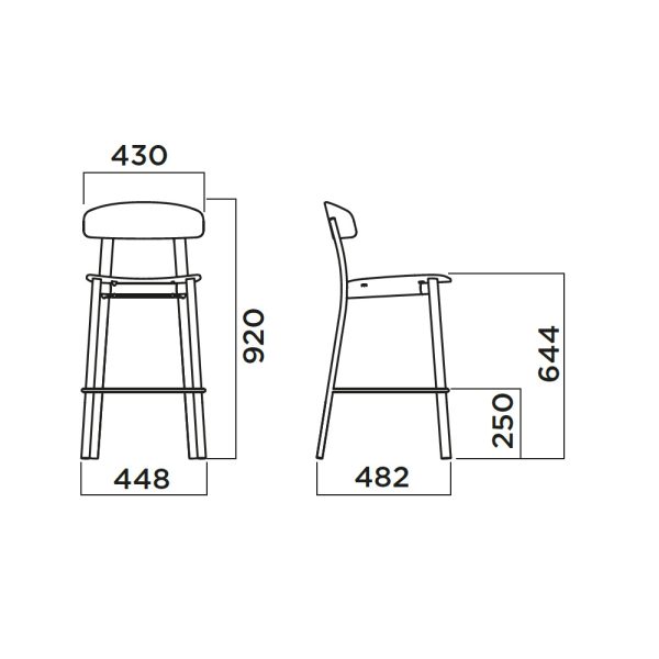 Infiniti Feluca Kitchen Stool matala baarituoli - Image 2