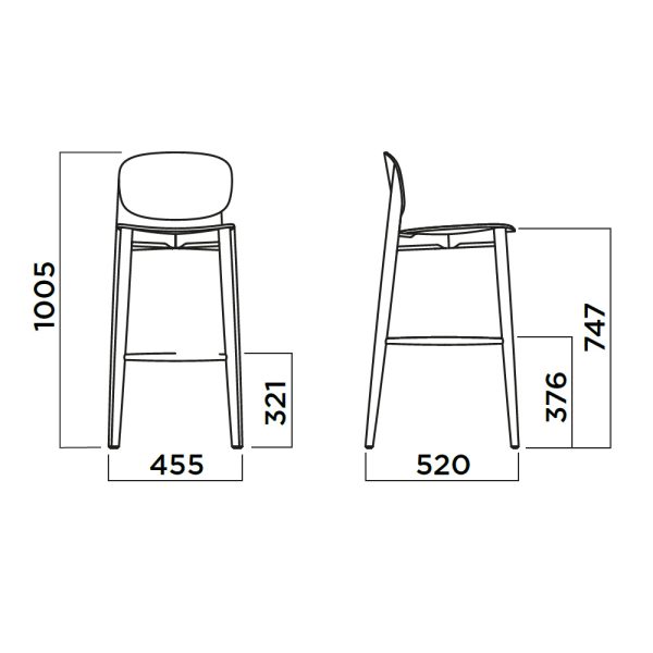 Infiniti Harmo Bar Stool korkea baarituoli - Image 3