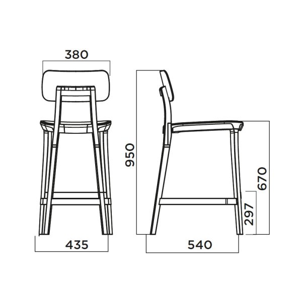 Infiniti Porta Venezia Kitchen Stool matala baarituoli - Image 2