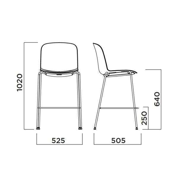 Infiniti Relief Kitchen Stool matala baarituoli - Image 2
