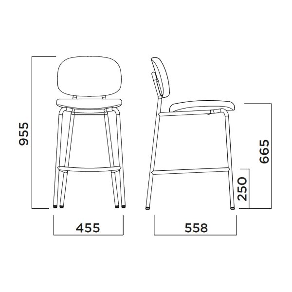 Infiniti Tondina Fat Kitchen Stool matala baarituoli - Image 5