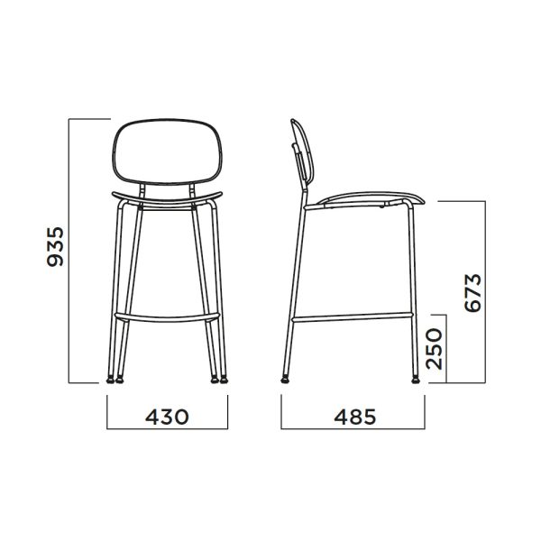 Infiniti Tondina Kitchen Stool matala baarituoli - Image 2