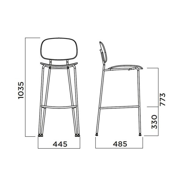 Infiniti Tondina Pop Bar Stool korkea baarituoli - Image 7