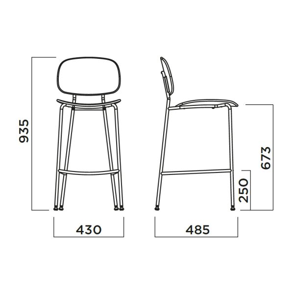Infiniti Tondina Pop Kitchen Stool matala baarituoli - Image 5