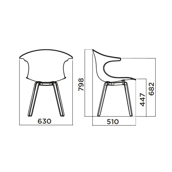 Infiniti Loop Mono Wooden Legs tuoli - Image 7