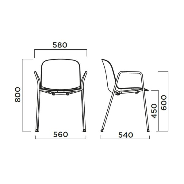 Infiniti Relief 4 Legs With Arms tuoli - Image 6