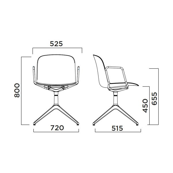 Infiniti Relief 4 Star Aluminum Base With Arms neuvottelutuoli - Image 3