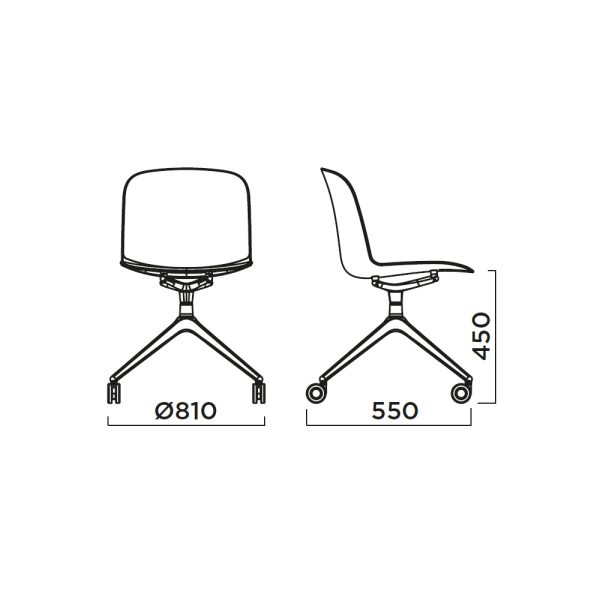 Infiniti Relief Swivel With Castors neuvottelutuoli - Image 3