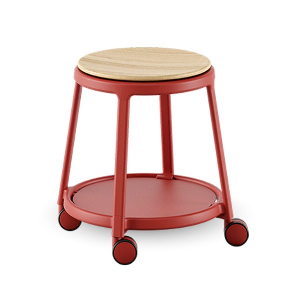 Infiniti Round&Roll Stool Wooden Seat Swivel jakkara pyörivä - Image 2