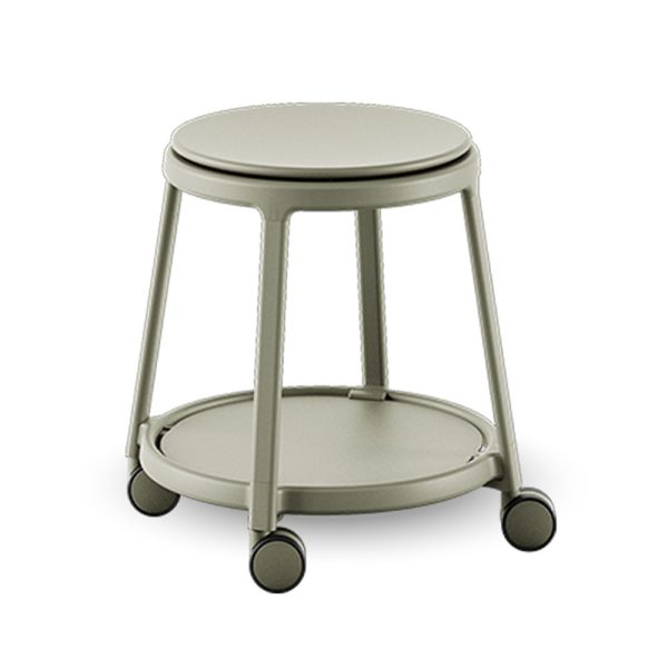 Infiniti Round&Roll Stool Plastic Seat Swivel jakkara pyörivä