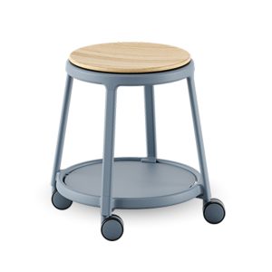 Infiniti Round&Roll Stool Wooden Seat Swivel jakkara pyörivä