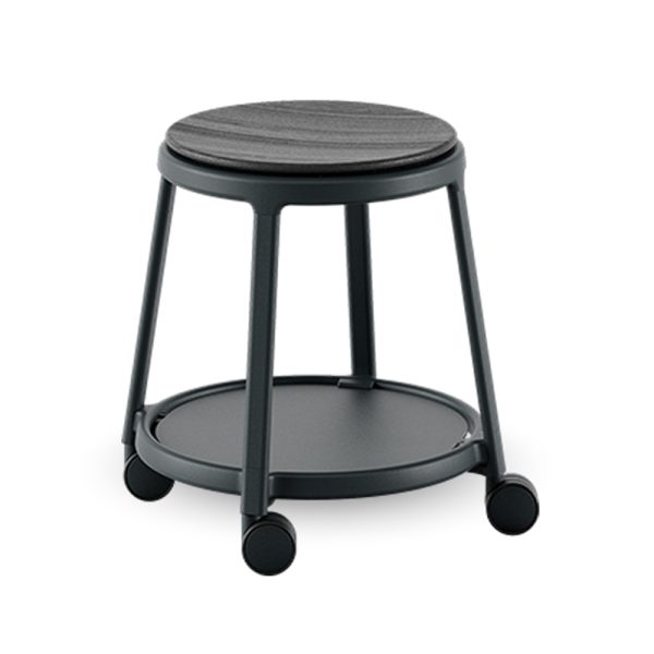Infiniti Round&Roll Stool Wooden Seat Swivel jakkara pyörivä - Image 4