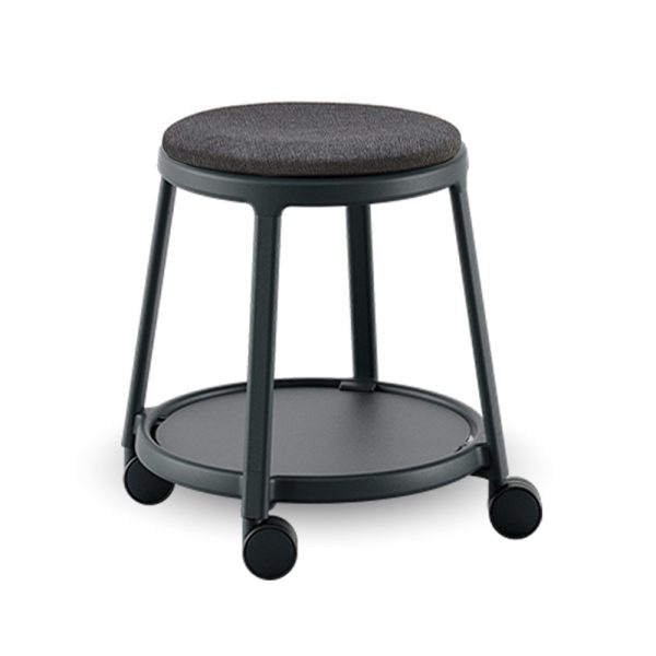 Infiniti Round&Roll Stool Upholstered Seat Swivel jakkara pyörivä