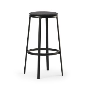 Infiniti Round&Round Bar Stool Upholstered Seat Fixed korkea baarijakkara
