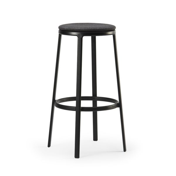 Infiniti Round&Round Bar Stool Upholstered Seat Fixed korkea baarijakkara