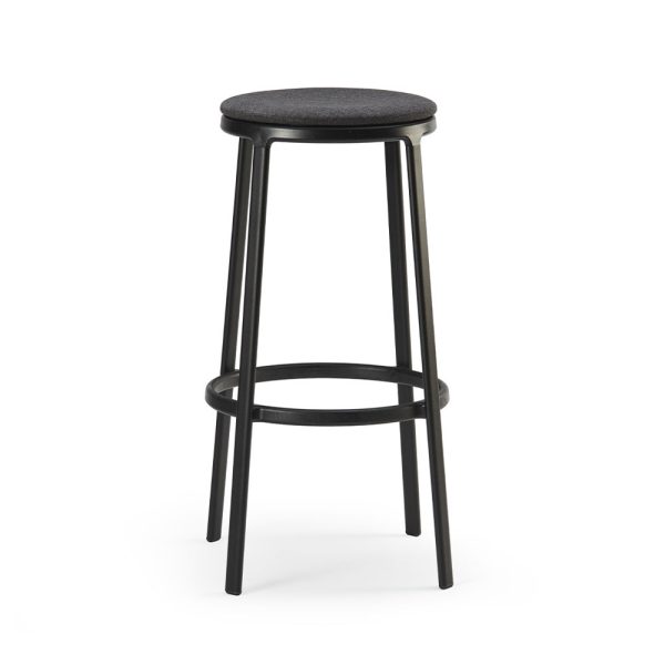 Infiniti Round&Round Bar Stool Upholstered Seat Fixed korkea baarijakkara - Image 2