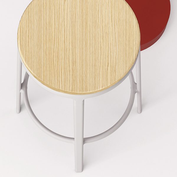 Infiniti Round&Round Bar Stool Wooden Seat Fixed korkea baarijakkara - Image 7