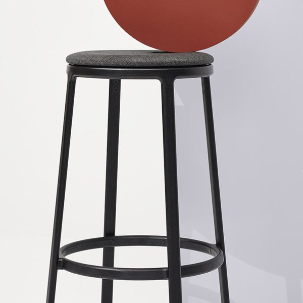 Infiniti Round&Round Bar Stool Upholstered Seat Fixed korkea baarijakkara - Image 3
