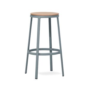 Infiniti Round&Round Bar Stool Wooden Seat Fixed korkea baarijakkara