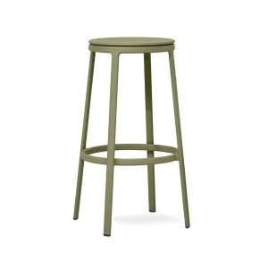Infiniti Round&Round Bar Stool Plastic Seat Fixed korkea baarijakkara