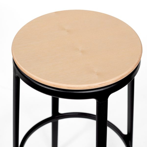 Infiniti Round&Round Bar Stool Wooden Seat Fixed korkea baarijakkara - Image 6
