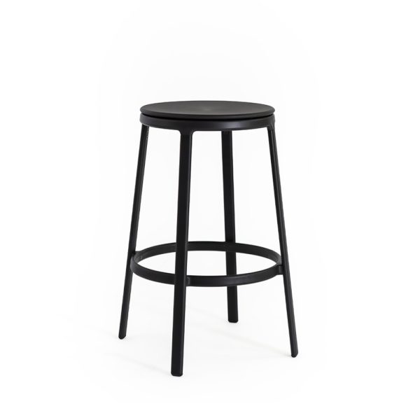 Infiniti Round&Round Kitchen Stool Plastic Seat Fixed matala baarijakkara