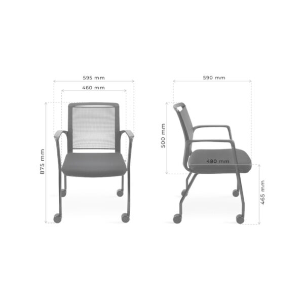 MJ Design Mat Y FCR W-AR neuvottelutuoli - Image 5