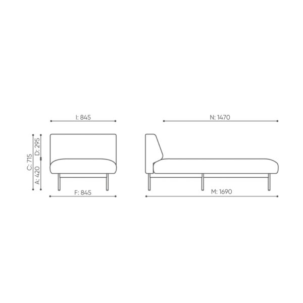Bejot Fora FR401S 1-hengen divaanisohvamoduuli - Image 3