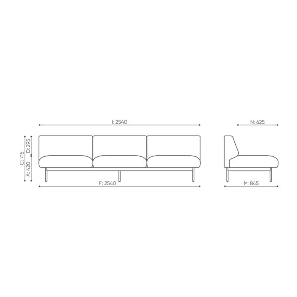 Bejot Fora FR403 3-hengen sohvamoduuli - Image 2