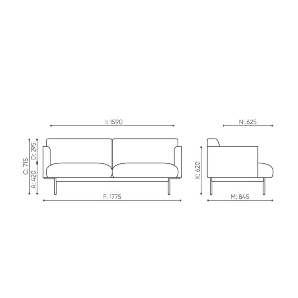 Bejot Fora FR422 2-hengen sohva - Image 7